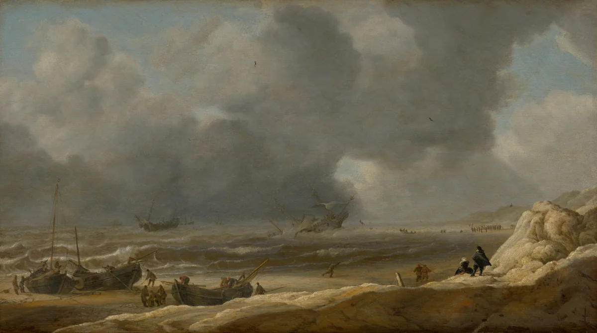 Shipwreck off the Coast by Jan Porcellis, painting, 1631