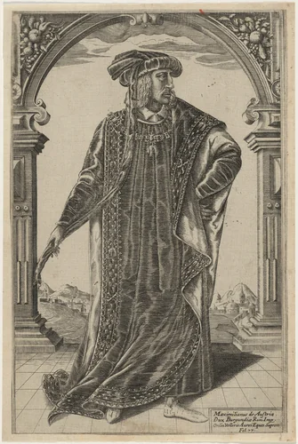 Emperor Maximilian I by William Rogers, print, 1602