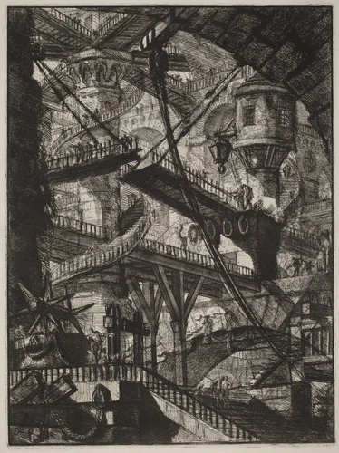 The Drawbridge by Giovanni Battista Piranesi, print, 1780-1790