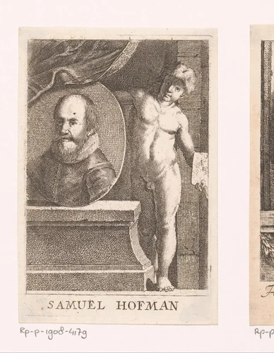 Portret van Samuel Hofmann by Rudolf Füssli, print, 1755-1757