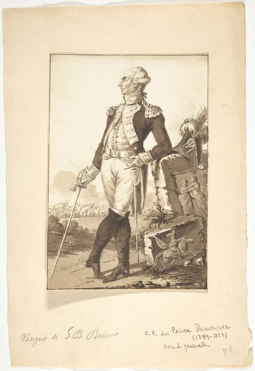 Portrait of C.-F. du Perier Dumouriez by Jean-Baptiste-François Bosio, drawing, 1780-1827