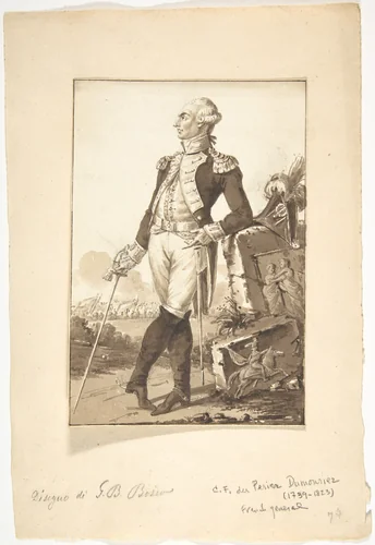 Portrait of C.-F. du Perier Dumouriez by Jean-Baptiste-François Bosio, drawing, 1780-1827