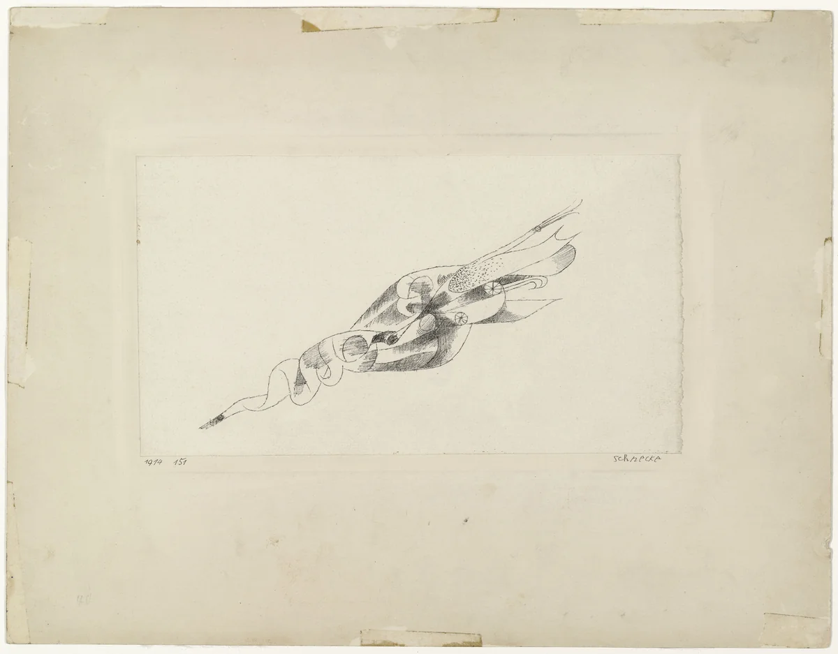 Snail (Schnecke) by Paul Klee, drawing, 1914