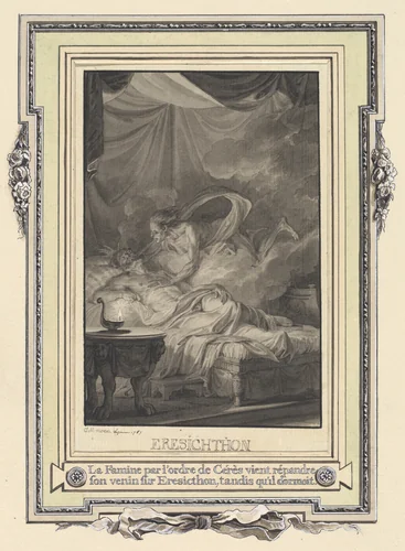 La Famine par l'ordre de Ceres ... by Jean Michel Moreau, drawing, 1767