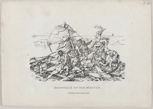 Shipwreck of the Meduse by Théodore Gericault, print, 1820