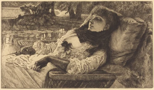 Summer Evening (Soirée d'été) by James Jacques Joseph Tissot, print, 1882
