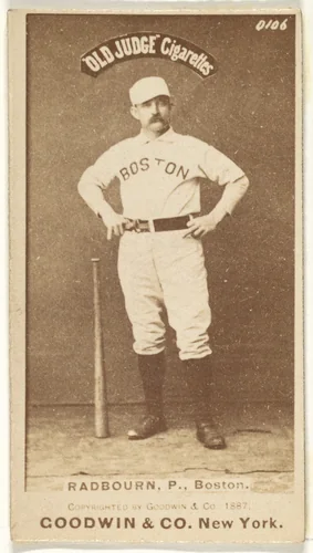 Radbourn, Pitcher, Boston, from the Old Judge series (N172) for Old Judge Cigarettes by Goodwin & Company, photograph, 1887