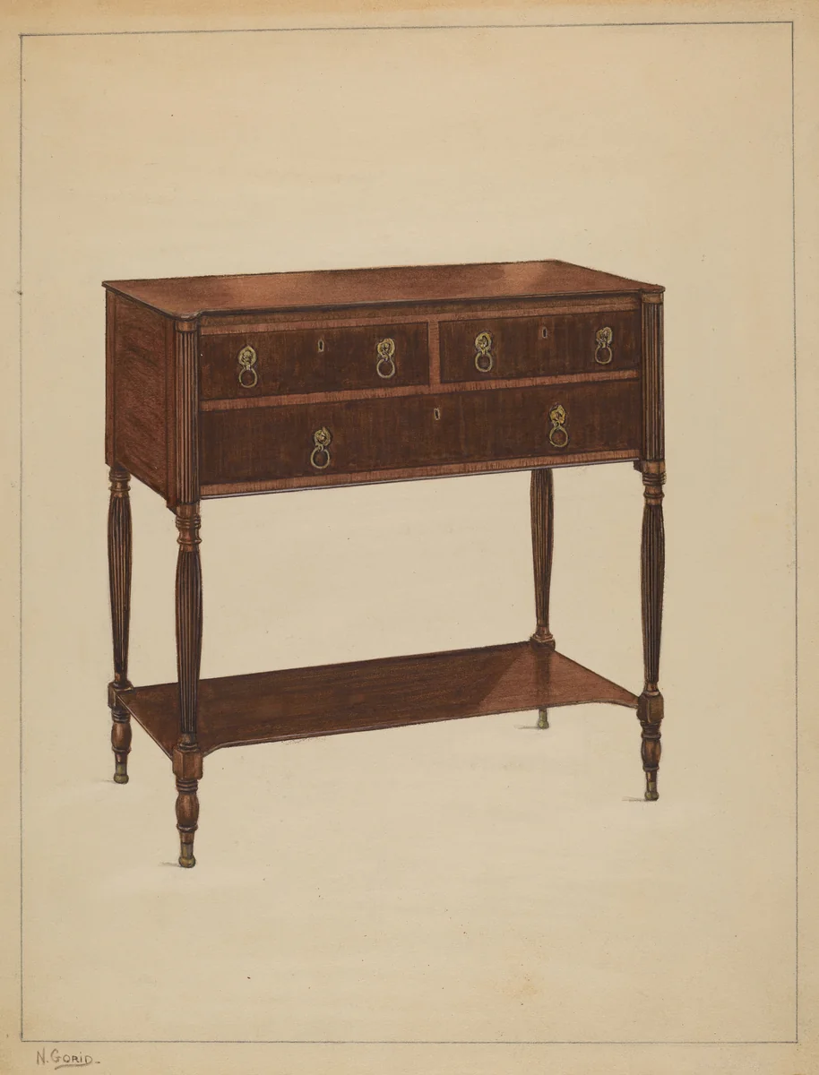 Side Board by Nicholas Gorid, index of american design, 1936