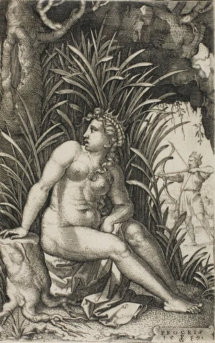 Procris, from Greek Heroines by Georg Pencz, print, 1539