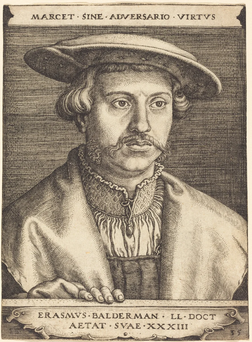 Erasmus Balderman by Barthel Beham, print, 1535