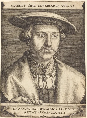 Erasmus Balderman by Barthel Beham, print, 1535