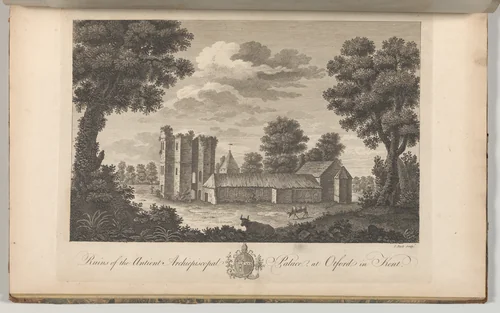 Ruins of the Ancient Archiepiscopal Palace at Otford in Kent, from Edward Hasted's, The History and Topographical Survey of the County of Kent, vols. 1-3 by John Bayly, book, 1777-1790