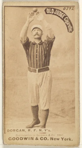 Michael Cornelius Dorgan, Right Field, New York, from the Old Judge series (N172) for Old Judge Cigarettes by Goodwin & Company, photograph, 1887