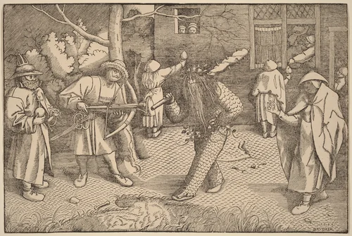 The Masquerade of Ourson and Valentin by Pieter Bruegel the Elder, print, 1566