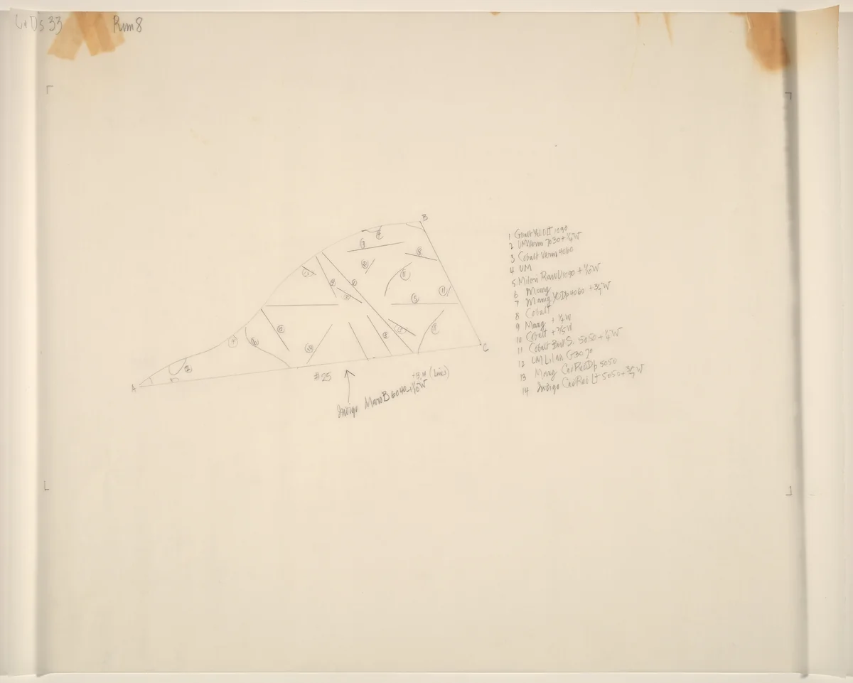 Drawing for Changes and Disappearances No. 33 by John Cage, drawing, 1979-1982