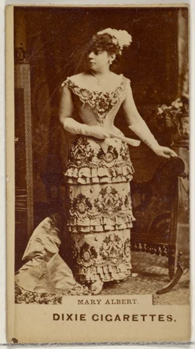 Mary Albert, from the Actors and Actresses series (N45, Type 7) for Dixie Cigarettes by Allen & Ginter, photograph, 1885-1891