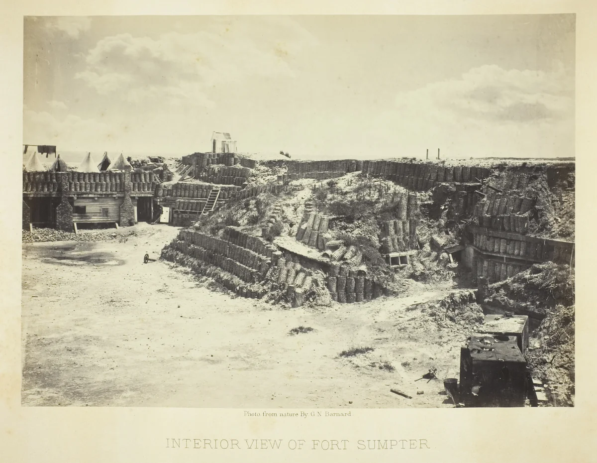 Interior View of Fort Sumpter by George Barnard, photograph, 1866