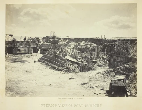 Interior View of Fort Sumpter by George Barnard, photograph, 1866