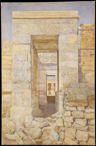 East Entrance, Room of Tiberius, Temple of Isis, Philae by Henry Roderick Newman, artwork, 1905