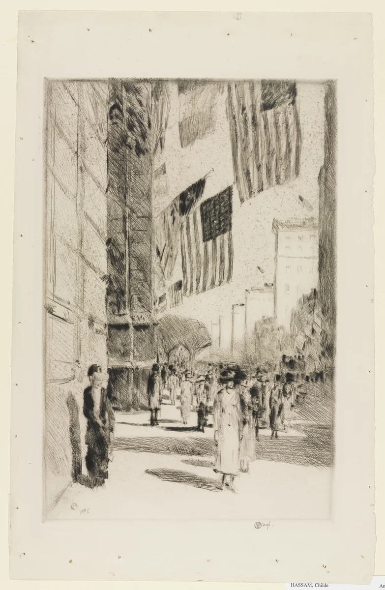 The Avenue of the Allies by Childe Hassam, print, 1918