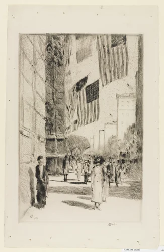 The Avenue of the Allies by Childe Hassam, print, 1918