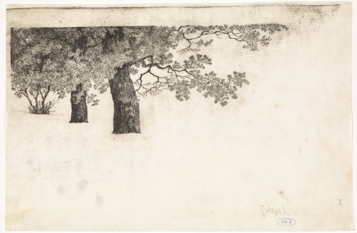 Ganzen bij het water by Elias Stark, print, 1887