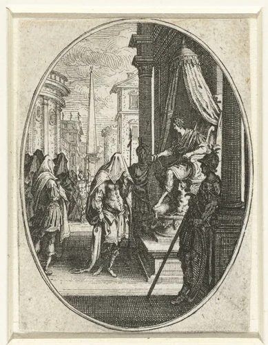 Verering van de mens by Jacques Callot, print, 1621-1628