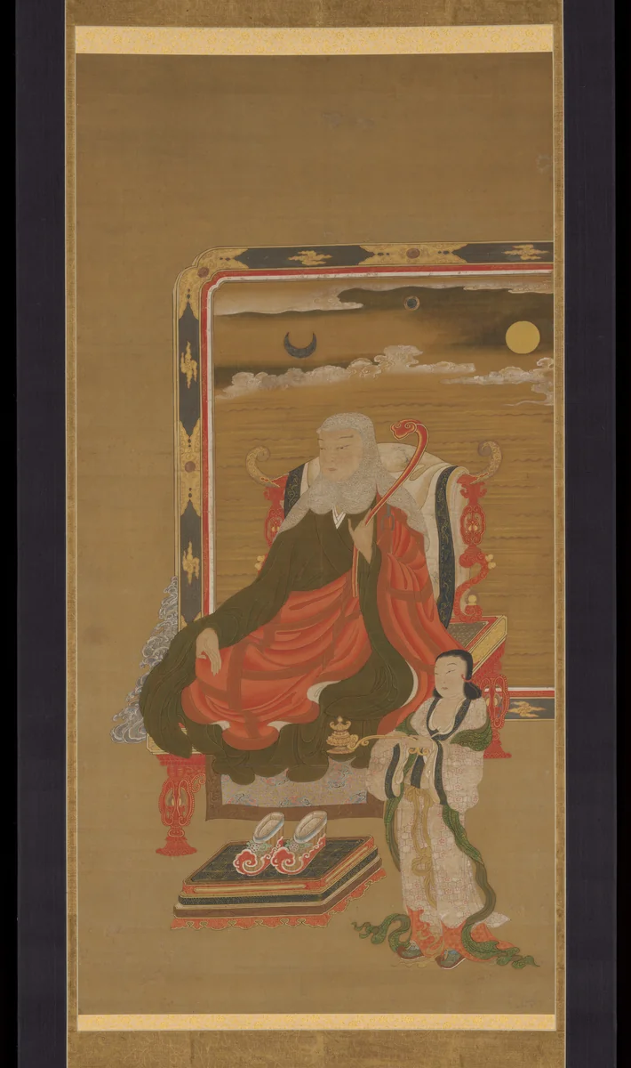 Portrait of Dengyō Daishi (Saichō) by Unidentified, painting, 1700-1733