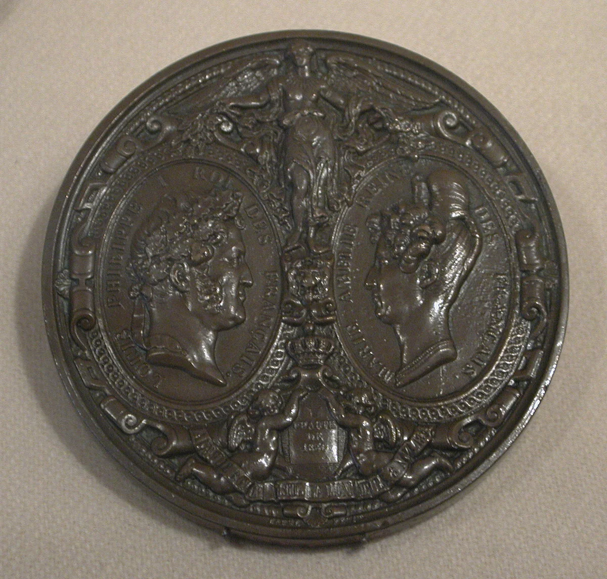 Commemorating the Visit of Louis-Philippe, Queen Marie Amélie, and the Royal Children to the Mint, November 8, 1833 by Jean-Jacques Barre, metalwork, 1833
