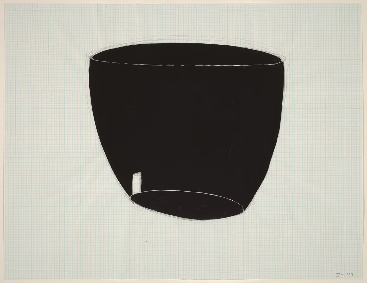 Vessel with One Door by Jene Highstein, drawing, 1997