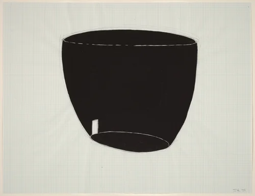 Vessel with One Door by Jene Highstein, drawing, 1997