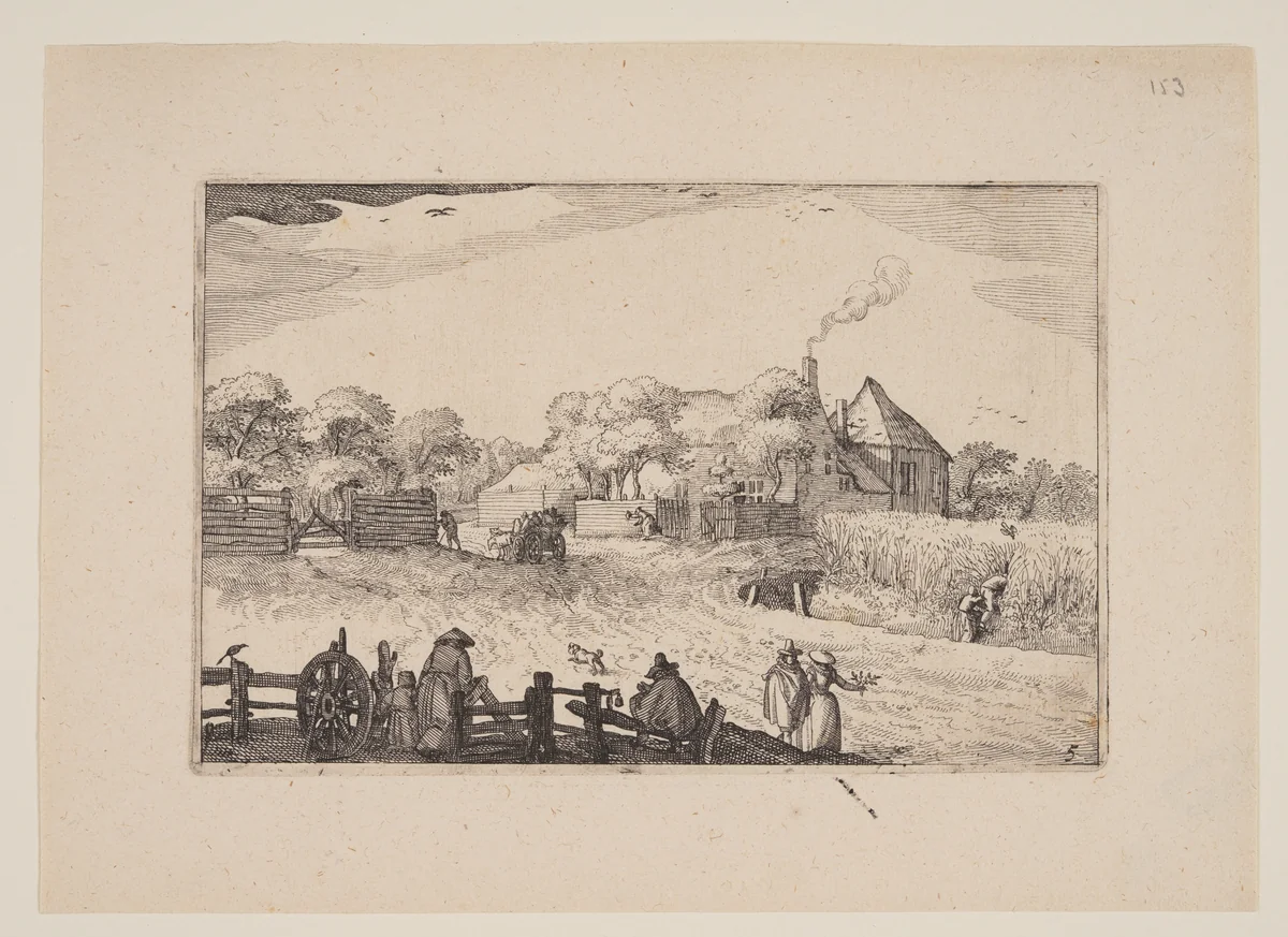 Pot’s Inn, from Views in the Surroundings of Haarlem (Plaisante Plaetsen) by Claes Jansz Visscher, print, 1610-1620