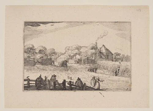 Pot’s Inn, from Views in the Surroundings of Haarlem (Plaisante Plaetsen) by Claes Jansz Visscher, print, 1610-1620