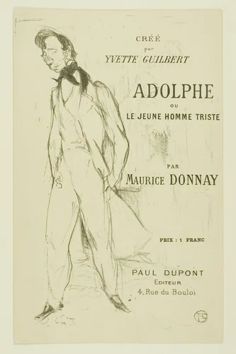 Adolphe—The Sad Young Man by Henri de Toulouse-Lautrec, print, 1894