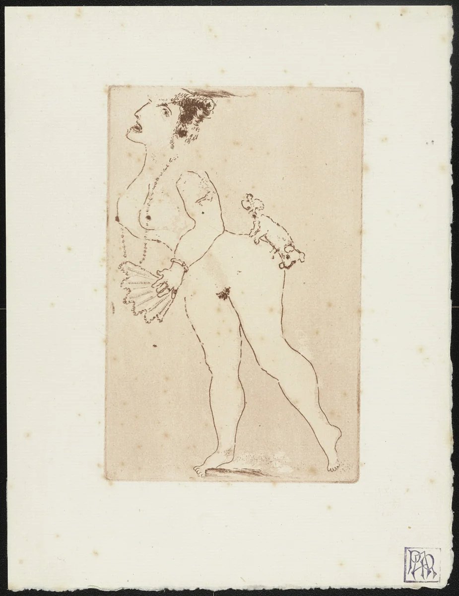 Lust I (La Luxure I) from The Seven Deadly Sins (Les Sept péchés capitaux) by Marc Chagall, print, 1925