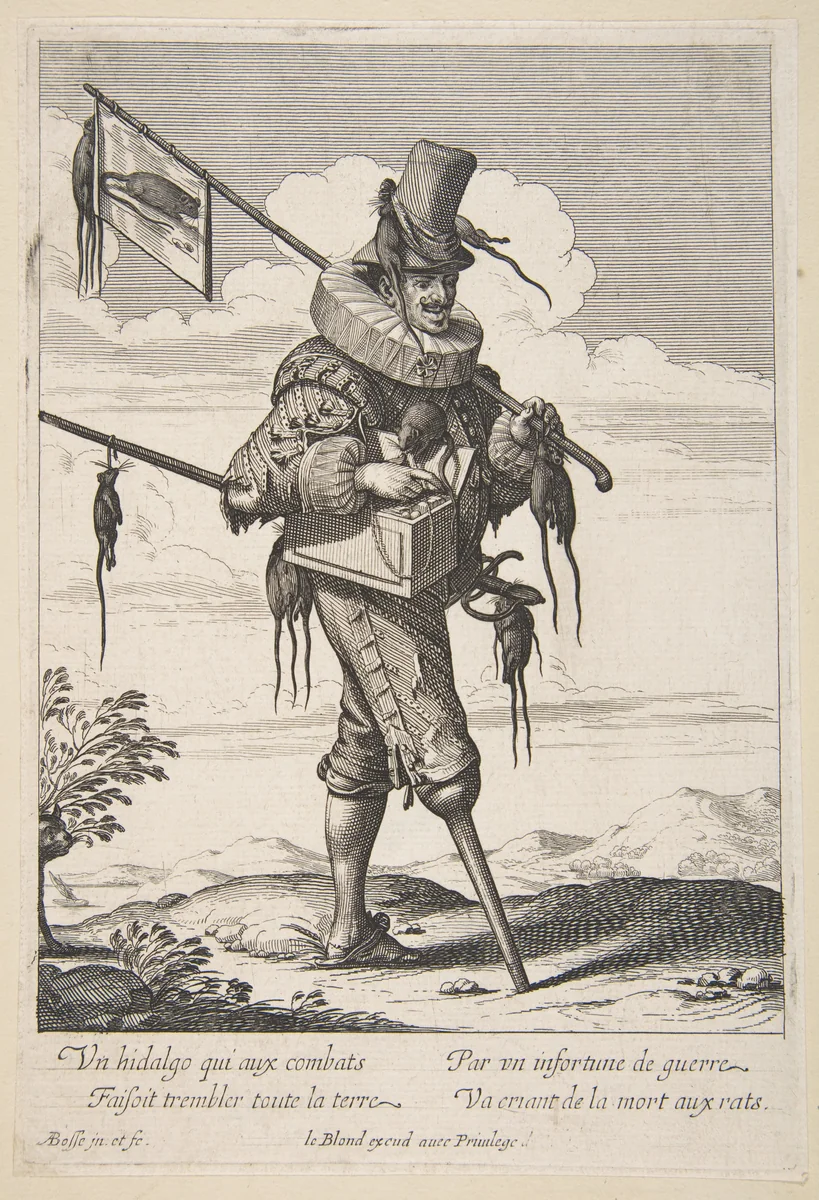 The Ratcatcher, plate 7 from "Cries of Paris" (Les Cris de Paris) by Abraham Bosse, print, 1632-1633