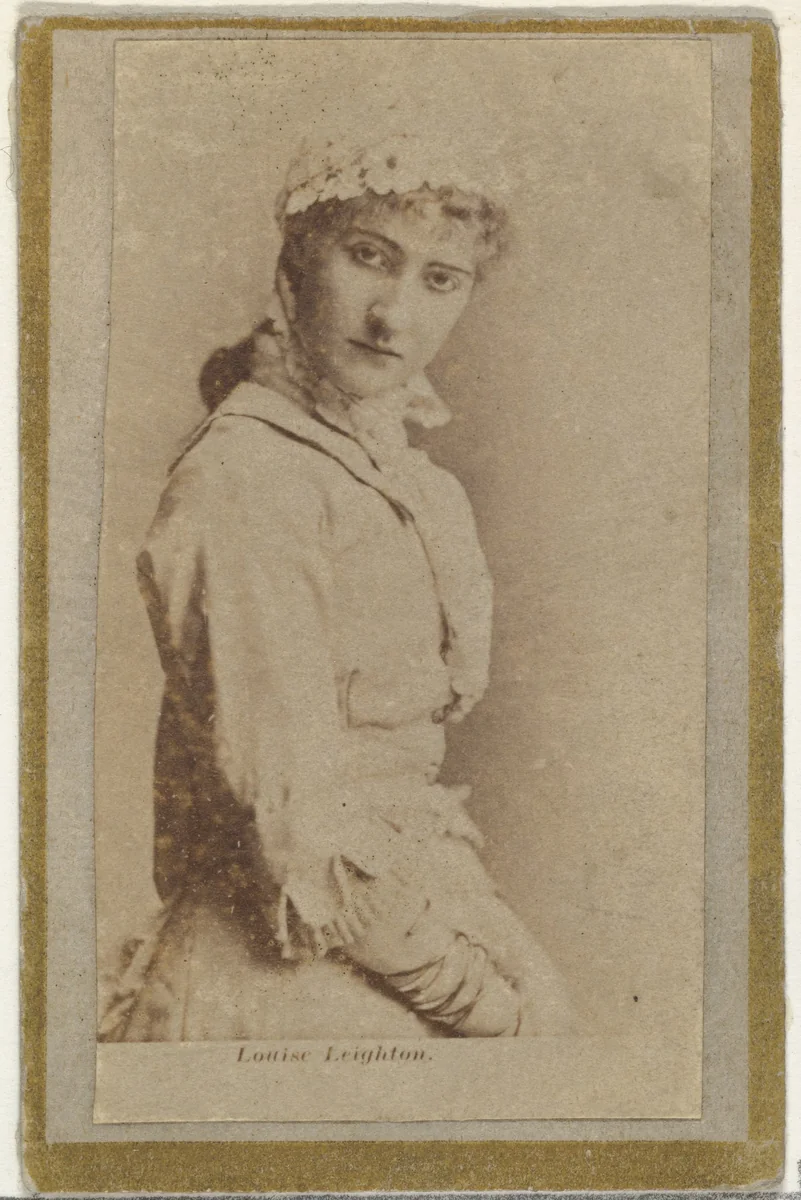 Louise Leighton, from the Actresses and Celebrities series (N60, Type 2) promoting Little Beauties Cigarettes for Allen & Ginter brand tobacco products by Allen & Ginter, photograph, 1887