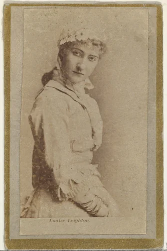 Louise Leighton, from the Actresses and Celebrities series (N60, Type 2) promoting Little Beauties Cigarettes for Allen & Ginter brand tobacco products by Allen & Ginter, photograph, 1887