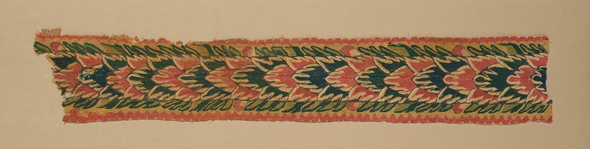 Panel from a Large Curtain, Overlapping Leaves by Unknown, textile, 300-499