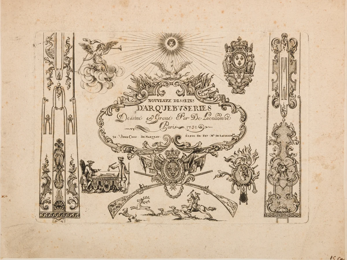 Nouveavx Desseins D'Arquebvseries by De Lacollombe, print, 1680-1774
