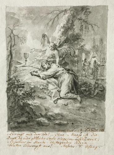 Christ on the Mount of Olives by Martin Johann Schmidt, drawing, 1788