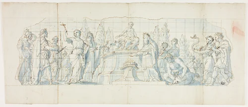 Saint Bibiana Refusing to Sacrifice to Jupiter by Antonio Grano, drawing, 1676-1704