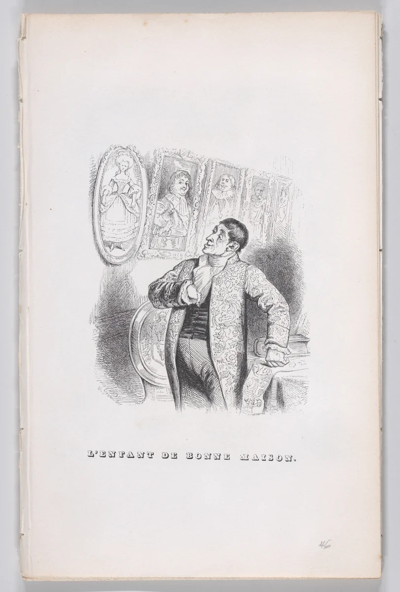The Child of Good Breeding, from "The Complete Works of Béranger" by J. J. Grandville, print, 1836