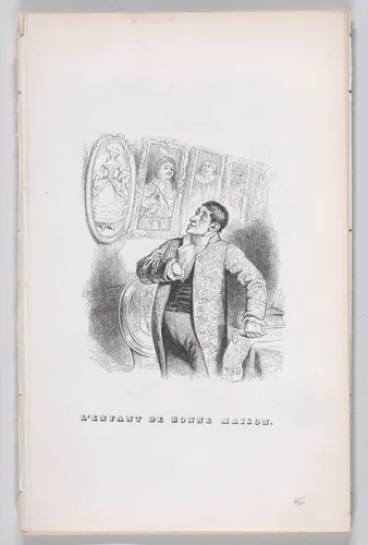 The Child of Good Breeding, from "The Complete Works of Béranger" by J. J. Grandville, print, 1836