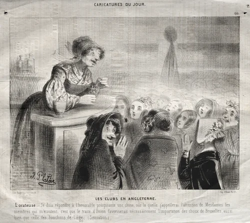 Les Clubs en engleterre by Jules Platier, print, 1840-1850