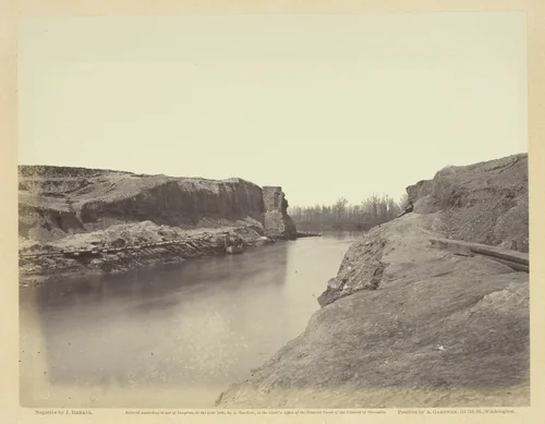Dutch Gap Canal, James River, Virginia by Alexander Gardner, photograph, 1864
