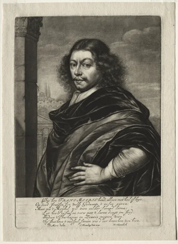 Frans van Mieris I by Abraham Blooteling, print, 1655-1690