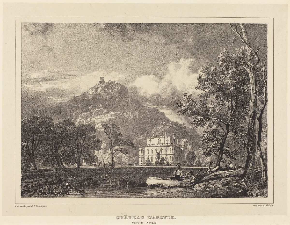 Chateau d'Argyle by Richard Parkes Bonington
François Alexandre Pernot, print, 1826