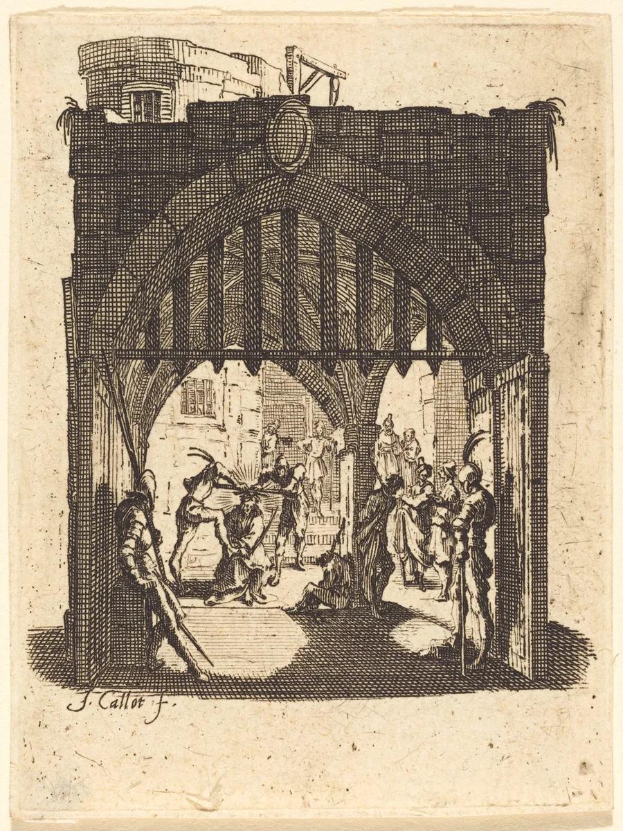 The Crowning with Thorns by Jacques Callot, print, 1624-1625