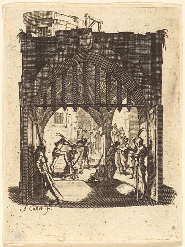 The Crowning with Thorns by Jacques Callot, print, 1624-1625